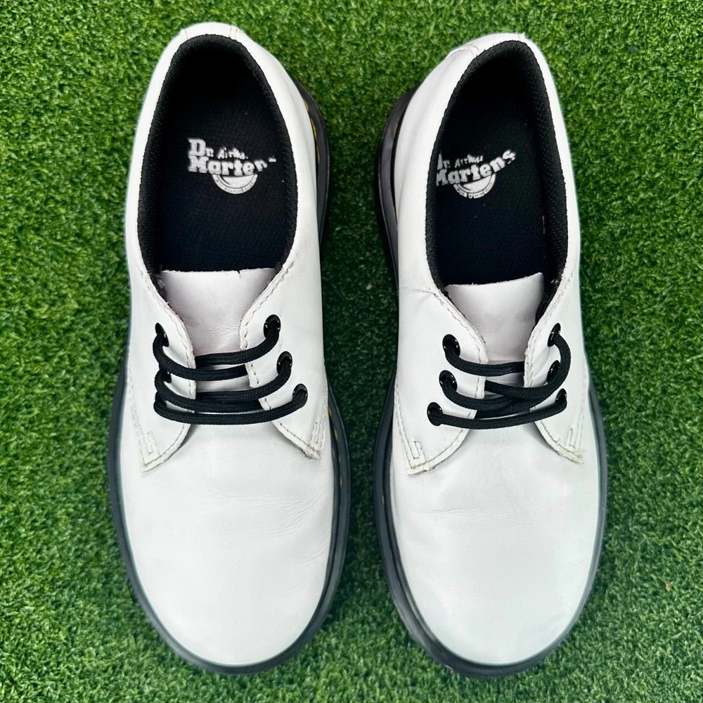 Dr. Martens 1461 White Leather Oxfords Dress Casual‎ Shoes - Junior Size 1